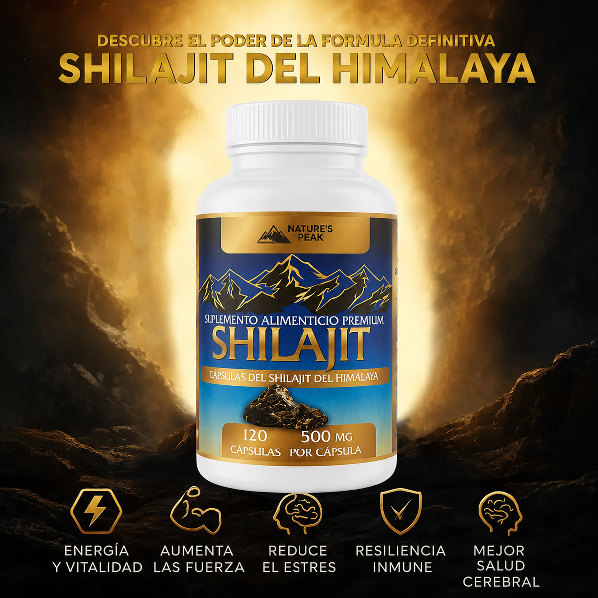 SHILAJIT 120 CÁPSULAS | ¡Máxima potencia en tu mejor momento!